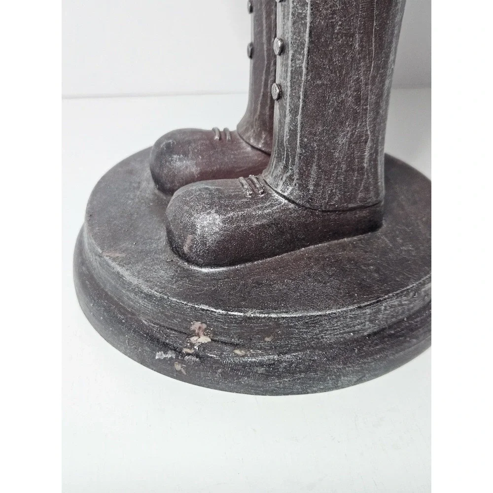 Pier 1 Imports Rustic Metal Nutcracker Pillar Candle Holder Christmas Decor 17